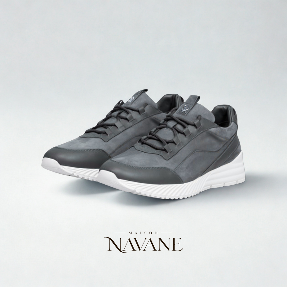 S.R LA SNEAKER RUNNER — VEAU VELOURS & CUIR MAT