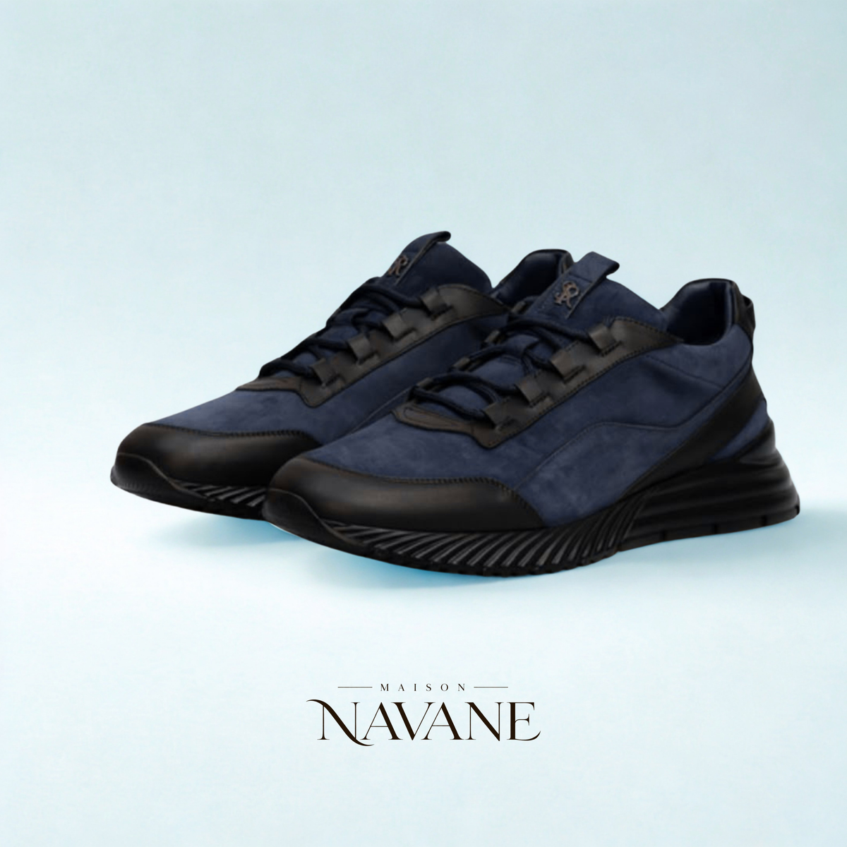 S.R LA SNEAKER RUNNER — VEAU VELOURS & CUIR MAT