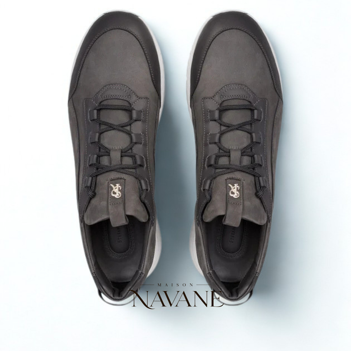 S.R LA SNEAKER RUNNER — VEAU VELOURS & CUIR MAT
