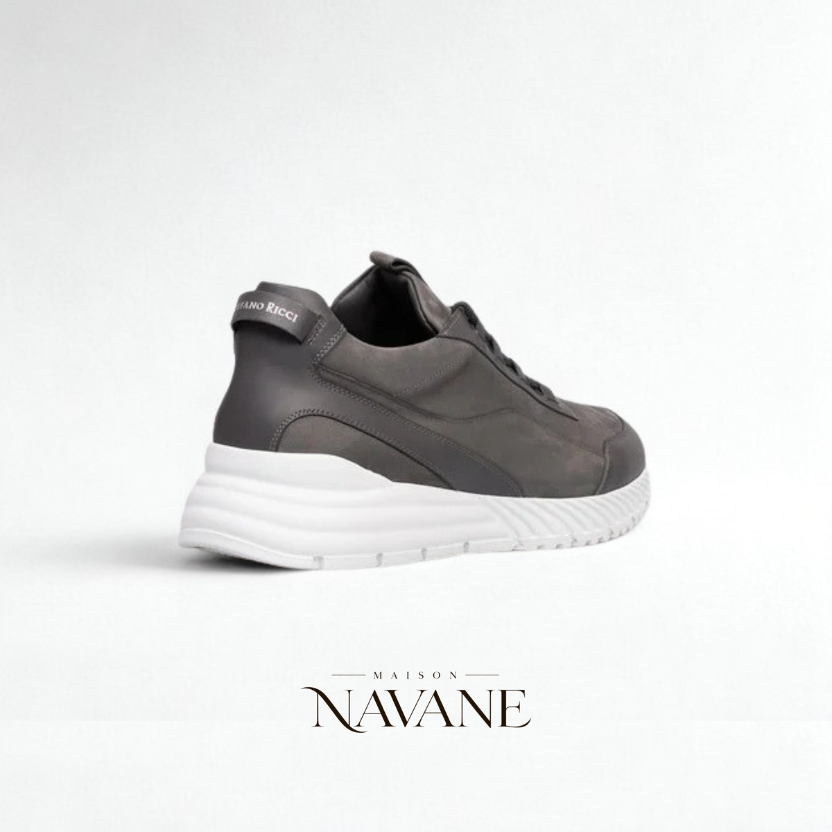 S.R LA SNEAKER RUNNER — VEAU VELOURS & CUIR MAT