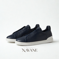 Z. LA SNEAKER TRIPLE STITCH — CUIR SOUPLE & ÉLASTIQUES CROISÉS